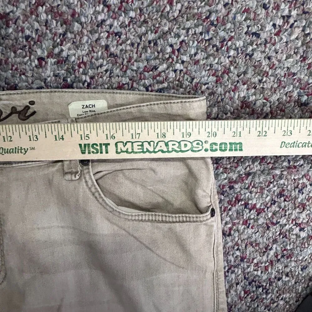 Mavi Men's Zach Tan Denim Low-Rise Faded Easy Straight Leg Jeans Size 40X32